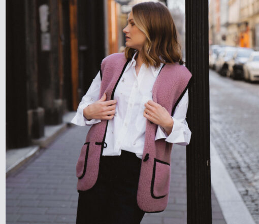 Alwero - Bodywarmer "Alpen 2.0" Adult, Biowolle, Venetian Pink, ultra light – Bild 6