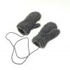 Alwero - Handschuhe "GULLY", Graphite, Biowolle, mit Band