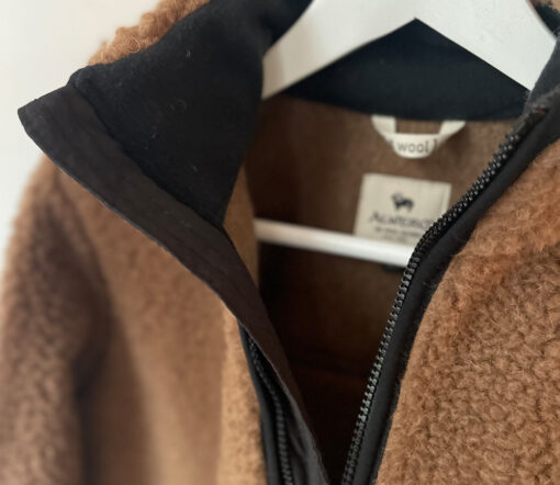 Alwero - Teddy Jacke Women, "Leo", Brown, Biowolle – Bild 4