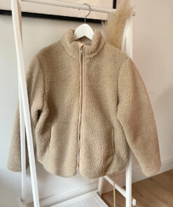 Alwero - Teddy Jacke Women, "Leo", Beige, Biowolle