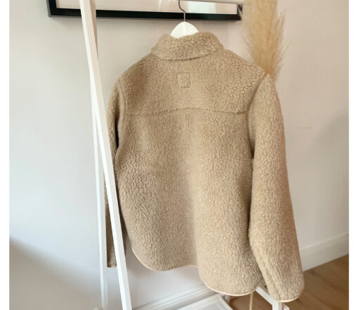 Alwero - Teddy Jacke Women, "Leo", Beige, Biowolle – Bild 2