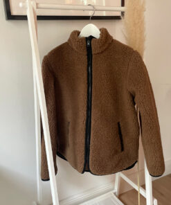 Alwero - Teddy Jacke Women, "Leo", Brown, Biowolle