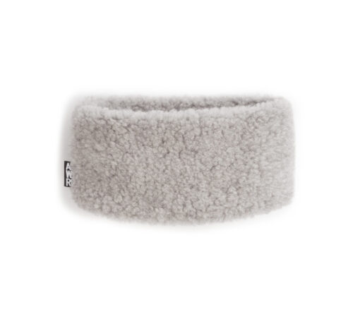 Alwero - Stirnband / Halswärmer VOVO, Silver, Biowolle, ultra light – Bild 3