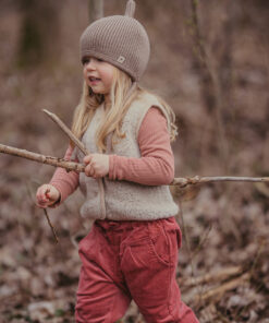 Alwero - Bodywarmer "TYB" Junior, Biowolle, Sand Brown, ultra light
