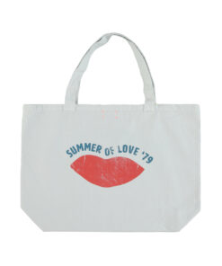 Sisters Department - XL Tragetasche, “LIPS”, light grey, Canvas