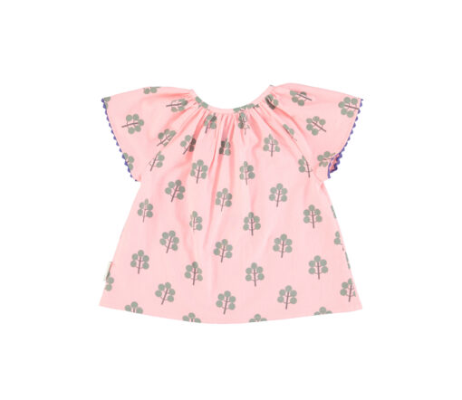 PiuPiuChick - Bluse "TREES", pink, Biobaumwolle – Bild 3