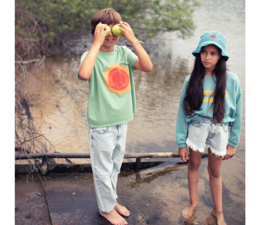 PiuPiuChick - T-Shirt "LA PLAYA", green, Biobaumwolle – Bild 5