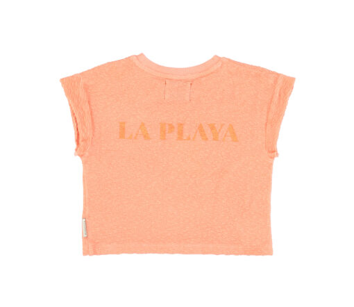 PiuPiuChick - T-Shirt "LA PLAYA", coral, Biobaumwolle – Bild 2
