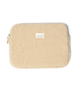 Studio Noos - Wollweiße Teddy Laptop-Tasche, 13 Zoll