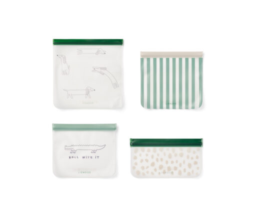 Liewood -  Aufbewahrungsbeutel "Clive", 4er Pack, Peppermint