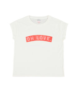 Sisters Department - T-Shirt, "OH LOVE", white, Biobaumwolle