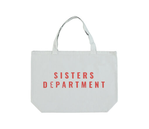 Sisters Department - XL Tragetasche, “LIPS”, light grey, Canvas – Bild 3
