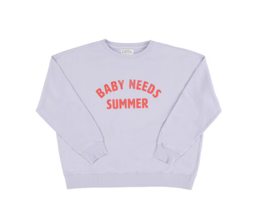 Sisters Department - Sweatshirt, "BABY NEES SUMMER", Lavender, Biobaumwolle