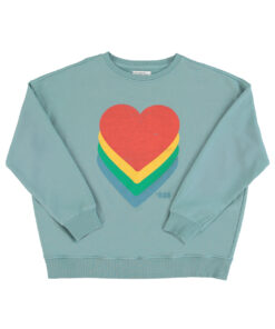 Sisters Department - Sweatshirt, "HEARTS Multicolour", Blue, Biobaumwolle (Gr. S)