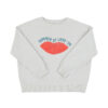 Sisters Department - Sweatshirt, "LIPS", Light Grey, Biobaumwolle