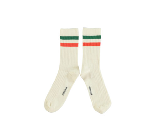 PiuPiuChick - Socken, Ecru gestreiftd