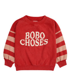 BOBO CHOSES - Sweatshirt "Stripes", rot