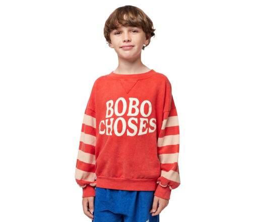 BOBO CHOSES - Sweatshirt "Stripes", rot – Bild 3