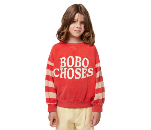 BOBO CHOSES - Sweatshirt "Stripes", rot – Bild 2