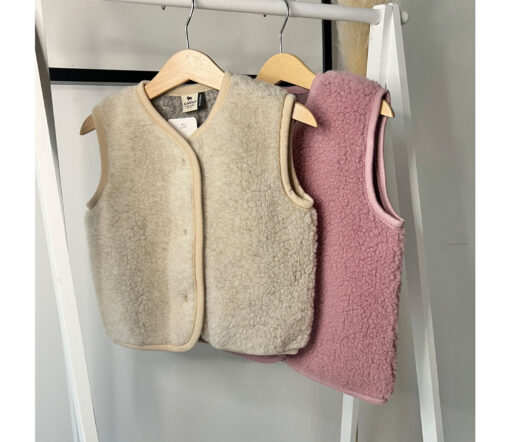 Alwero - Bodywarmer "TYB" Junior, Biowolle, Sand Brown, ultra light – Bild 4