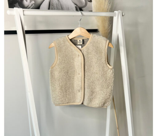 Alwero - Bodywarmer "TYB" Junior, Biowolle, Sand Brown, ultra light – Bild 2