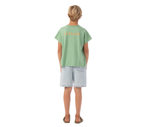PiuPiuChick - T-Shirt "LA PLAYA", green, Biobaumwolle – Bild 4