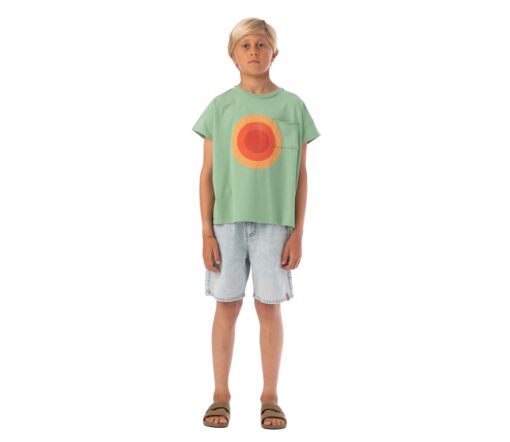 PiuPiuChick - T-Shirt "LA PLAYA", green, Biobaumwolle – Bild 3