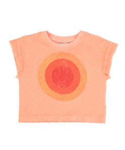 PiuPiuChick - T-Shirt "LA PLAYA", coral, Biobaumwolle