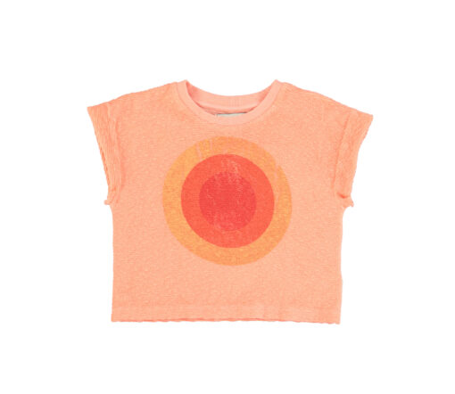 PiuPiuChick - T-Shirt "LA PLAYA", coral, Biobaumwolle
