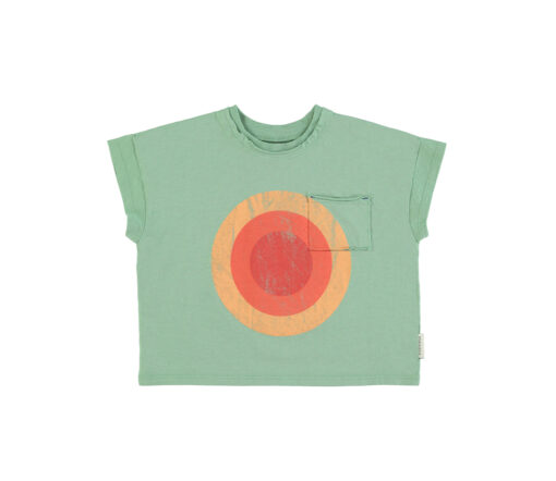 PiuPiuChick - T-Shirt "LA PLAYA", green, Biobaumwolle