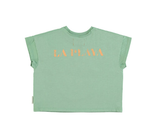 PiuPiuChick - T-Shirt "LA PLAYA", green, Biobaumwolle – Bild 2