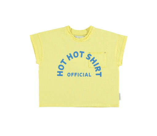 PiuPiuChick - T-Shirt "ICE CREAM", yellow, Biobaumwolle
