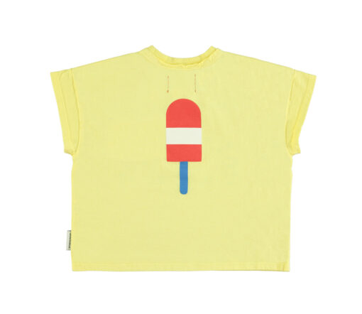 PiuPiuChick - T-Shirt "ICE CREAM", yellow, Biobaumwolle – Bild 2