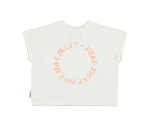 PiuPiuChick - T-Shirt "HEART", ecru, Biobaumwolle – Bild 2