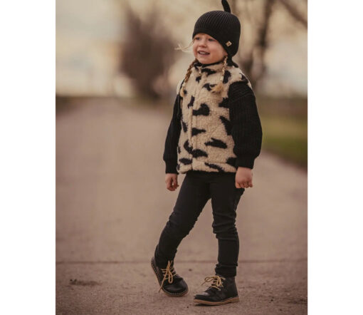 Alwero - Bodywarmer WALKES Junior, Biowolle, LEO Gepard – Bild 2