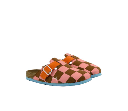 Sticky Lemon - Clogs, flower pink + willow brown