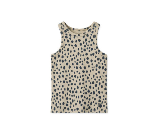 Liewood -  Tank Top "Embla", gerippt, Leo spots, Biobaumwolle GOTS