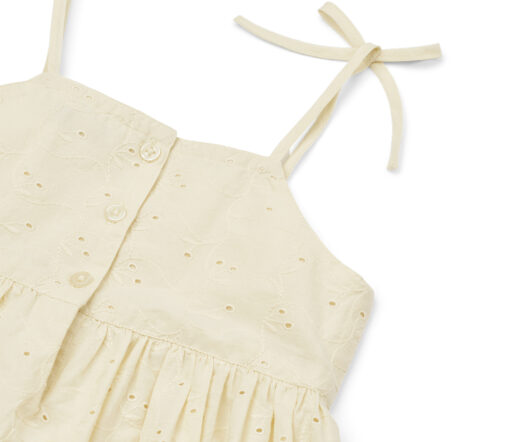 Liewood -  Empire Kleid "Gunhild", Lochstickerei, Cream, Biobaumwolle GOTS – Bild 3