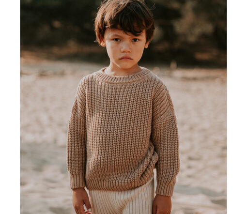 YUKI - Chunky Knit, TOFFEE, Bio Baumwolle – Bild 2
