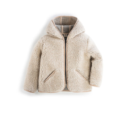 Alwero - Übergangsjacke "YPOS" Junior, Biowolle, SAND BROWN, ultra light