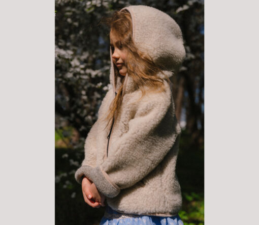 Alwero - Übergangsjacke "YPOS" Junior, Biowolle, TAN, ultra light – Bild 14