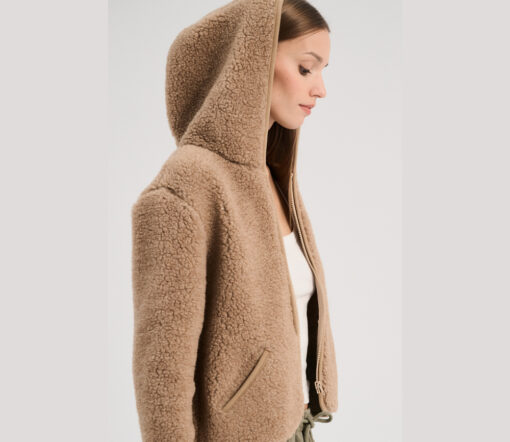 Alwero - Übergangsjacke "YPOS" Adult, Biowolle, Tan, ultra light – Bild 4
