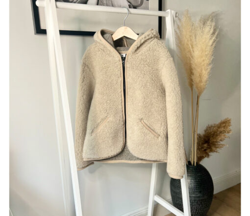 Alwero - Übergangsjacke "YPOS" Junior, Biowolle, SAND BROWN, ultra light – Bild 3