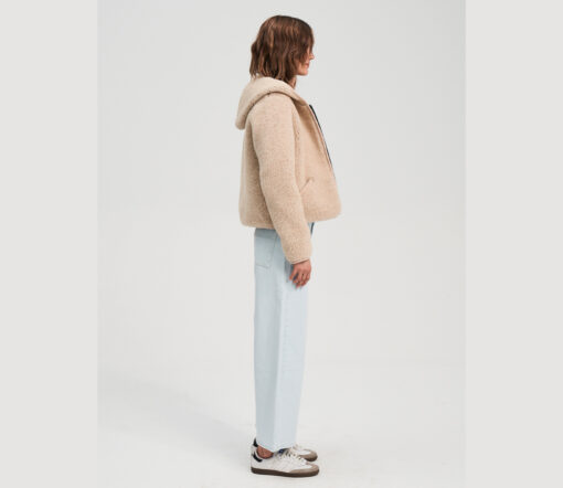 Alwero - Übergangsjacke "YPOS" Adult, Biowolle, Sand Brown, ultra light – Bild 7