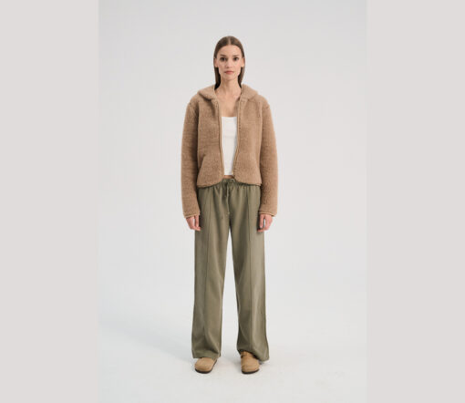 Alwero - Übergangsjacke "YPOS" Adult, Biowolle, Tan, ultra light – Bild 5