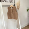 Alwero - Bodywarmer "TYB" Junior, Biowolle, TAN, ultra light