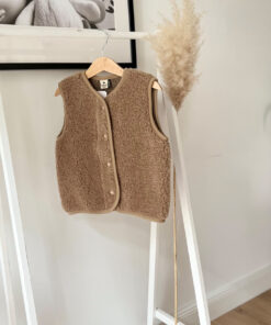 Alwero - Bodywarmer "TYB" Junior, Biowolle, TAN, ultra light