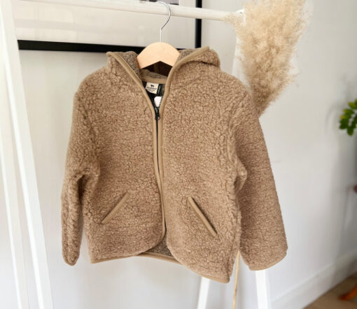 Alwero - Übergangsjacke "YPOS" Junior, Biowolle, TAN, ultra light – Bild 15