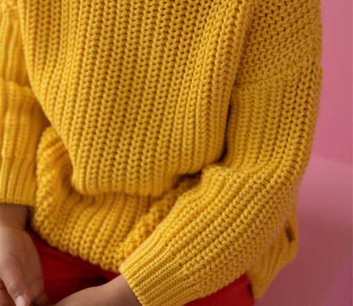 YUKI - Chunky Knit, LEMON, Bio Baumwolle – Bild 3