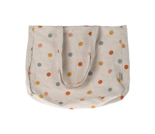 Maileg -  Tragetasche "Tote Multi Dots", klein, Leinen